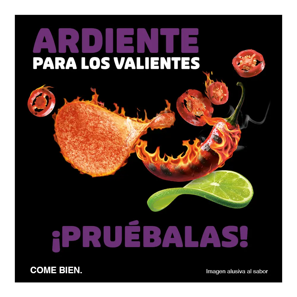 Gráfica de sabor Pringles Ardiente: Ardiente para los valientes, ¡Pruébalas!