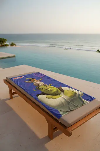 Toalla de playa promocional Shrek